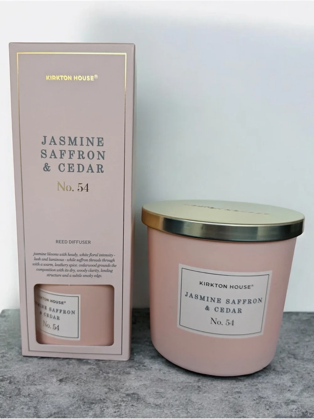 KIRKTON HOUSE Jasmine Saffron & Cedar Diffuser and Candle Set